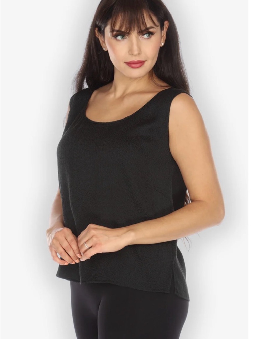 Citron Black Silk Top